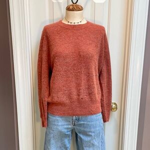 Madewell Lightweight Orange Alpaca Sweater